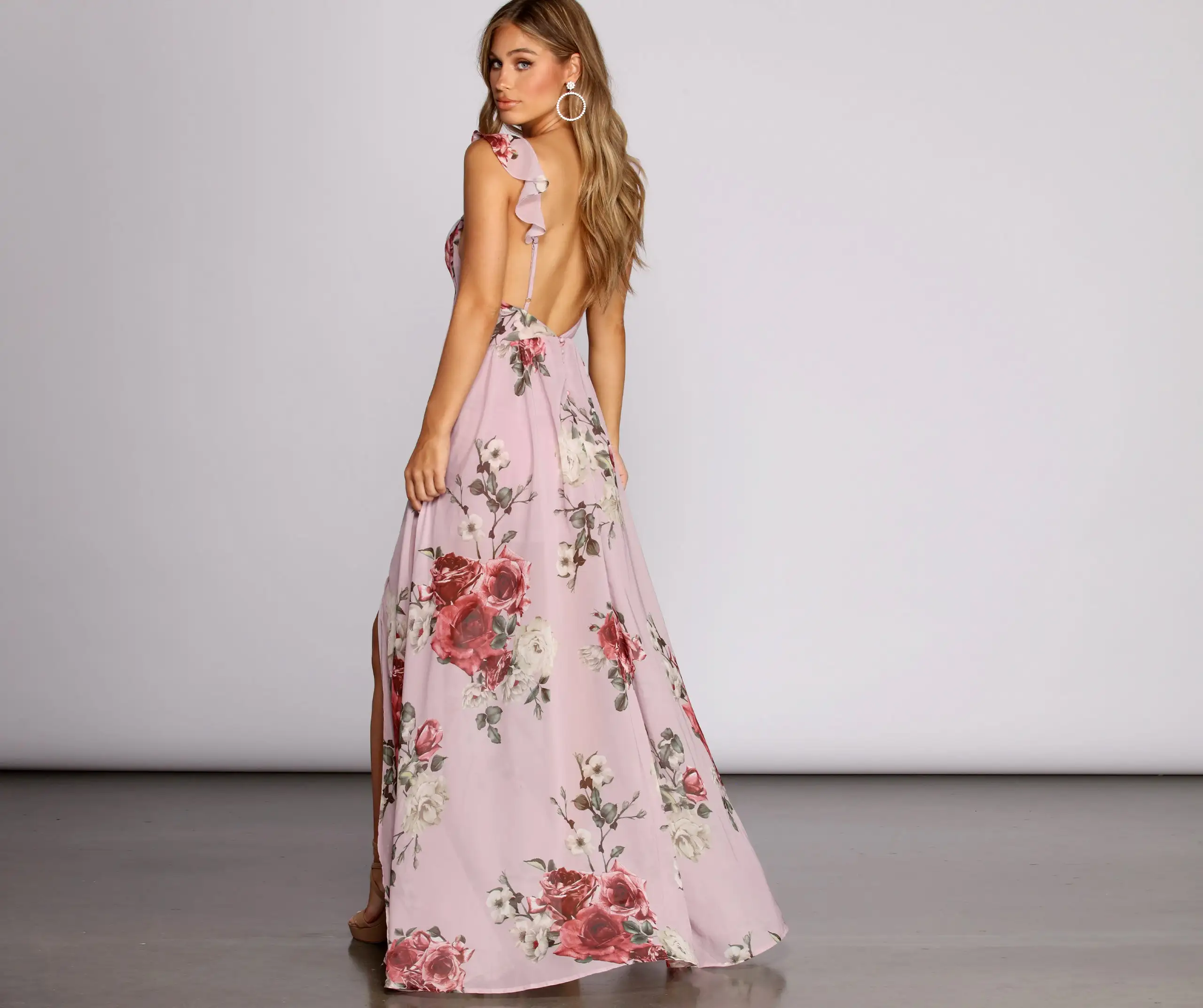 Windsor. Cassandra Floral Chiffon Gown 6 Windsor. Cassandra Floral Chiffon Gown - Image 4