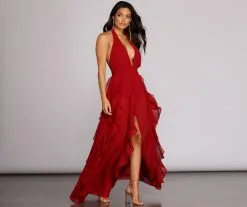 Windsor. Delena Formal Chiffon Tendril Dress