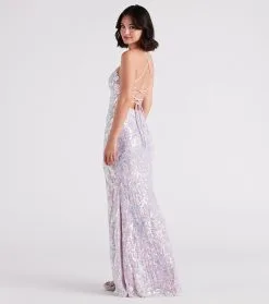 Windsor. Edlyn Sequin Laceup Mermaid Formal Dress -Formal Dresses Online Shop 05002 6823 2
