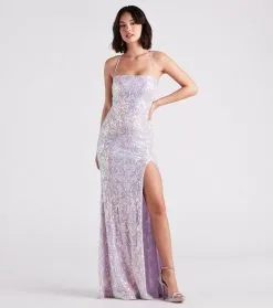 Windsor. Edlyn Sequin Laceup Mermaid Formal Dress -Formal Dresses Online Shop 05002 6823 3