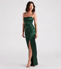 Windsor. Mayra Formal Satin Slit Long Dress -Formal Dresses Online Shop 05002 6832 3 097daeaf 0552 40c1 ba3d 09cf8f77cc9a