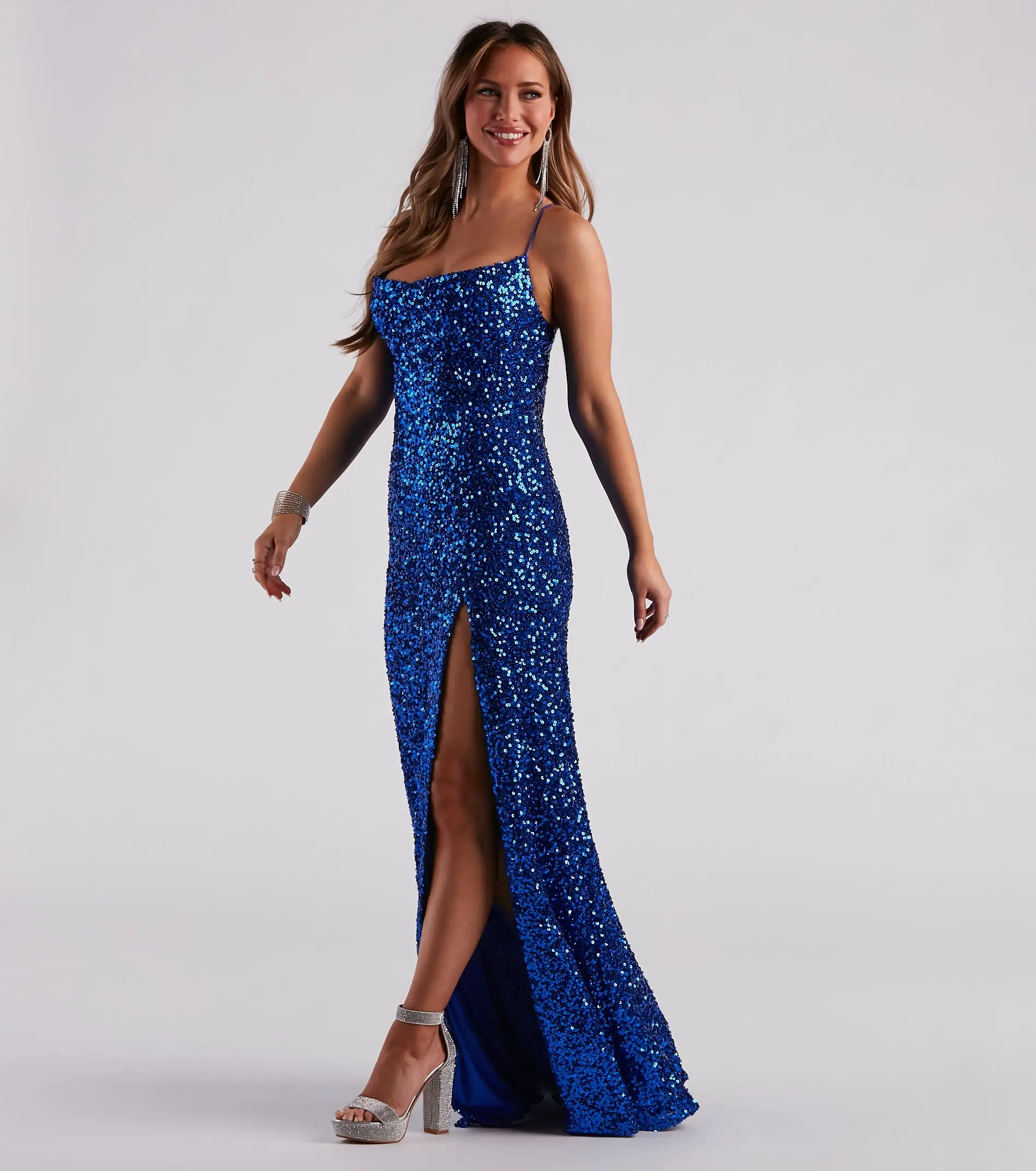 Windsor. Esperanza Formal Sequin Cowl Dress 9 Windsor. Esperanza Formal Sequin Cowl Dress - Image 7