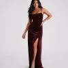 Windsor. Elaine Formal Velvet A-Line Dress -Formal Dresses Online Shop 05002 6913 1