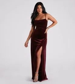 Windsor. Elaine Formal Velvet A-Line Dress