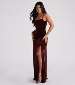 Windsor. Elaine Formal Velvet A-Line Dress -Formal Dresses Online Shop 05002 6913 3