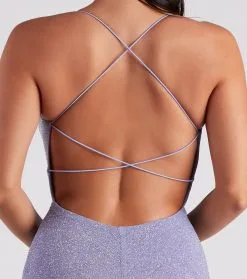 Windsor. Doria Formal High Slit Glitter Dress -Formal Dresses Online Shop 05002 6930 4