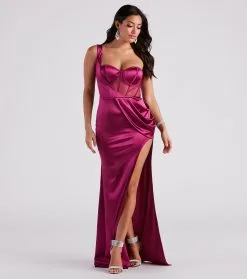Windsor. Lo Formal One-Shoulder Satin Corset Dress -Formal Dresses Online Shop 05002 6936 1 a023278b 4cda 45f3 9fe5 d23bb3c15f57