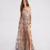 Windsor. Genevieve Floral Embroidered Formal Dress