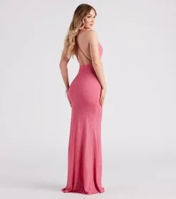 Windsor. Celina Glitter Knit Mermaid Dress -Formal Dresses Online Shop 05002 7034 2