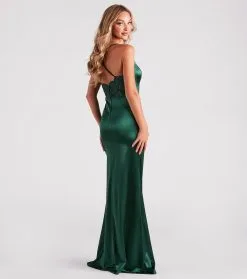 Windsor. Abigail Ruched Satin Mermaid Dress -Formal Dresses Online Shop 05002 7049 2 eb4ba510 d216 453f 80e0 ef0a96160526