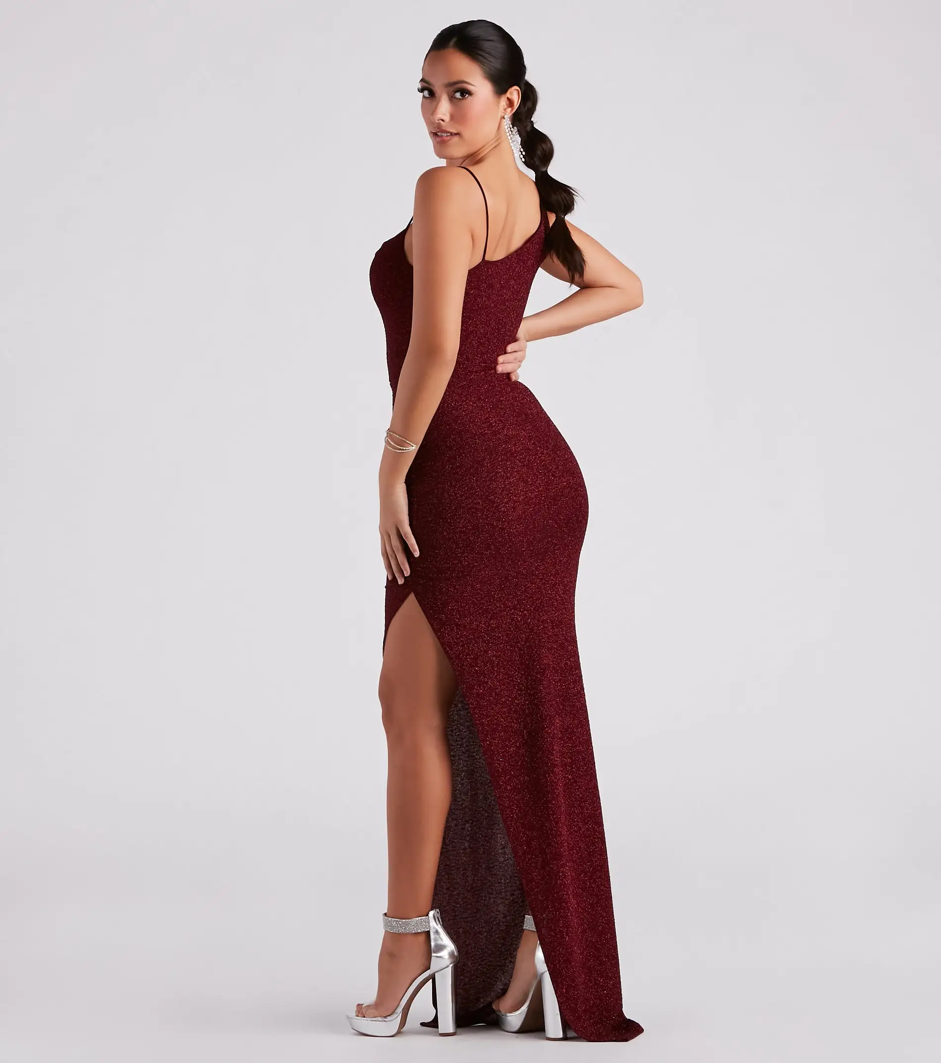 Windsor. Ever Formal High Slit Glitter Dress 12 Windsor. Ever Formal High Slit Glitter Dress - Image 10