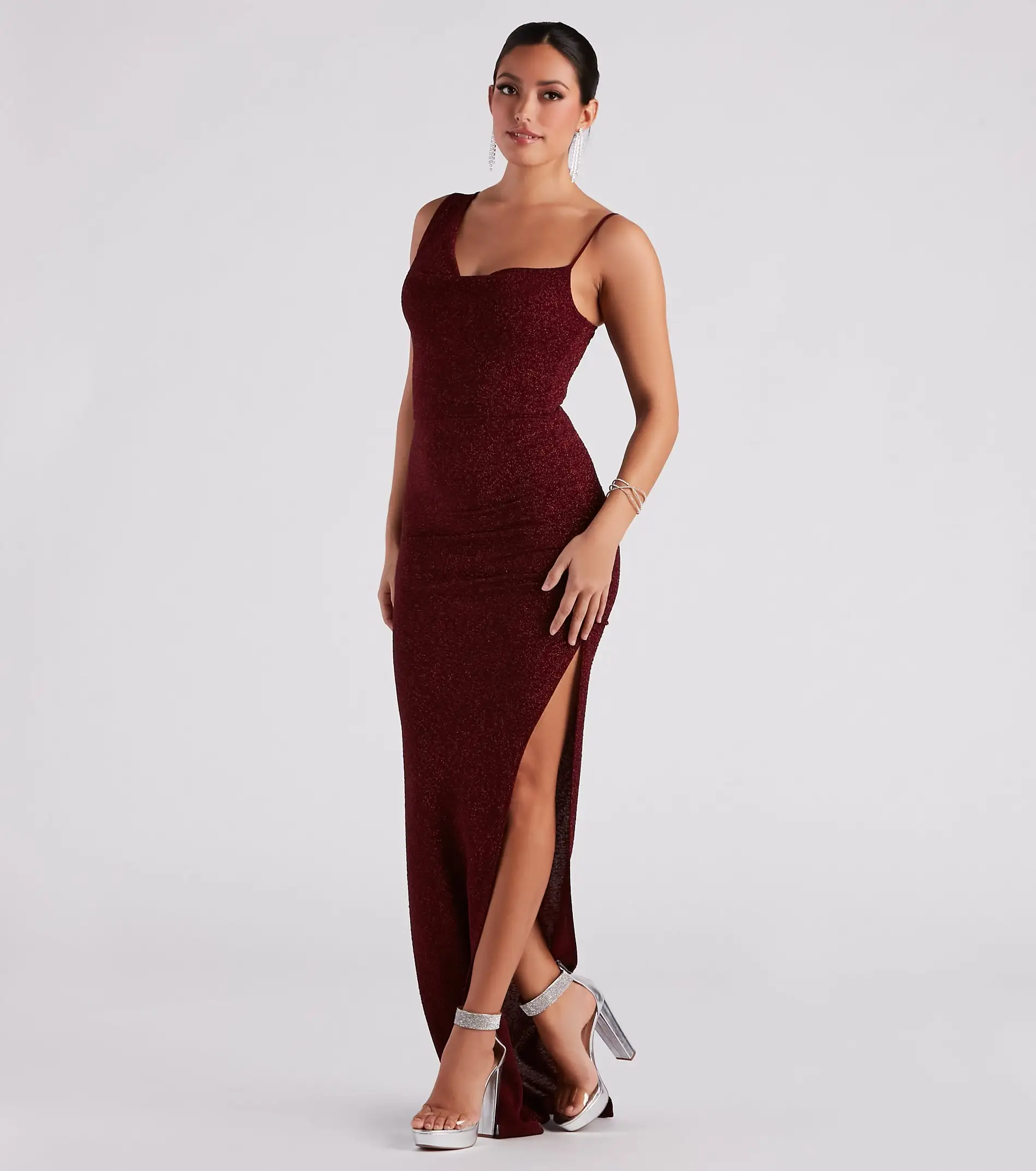 Windsor. Ever Formal High Slit Glitter Dress 13 Windsor. Ever Formal High Slit Glitter Dress - Image 11