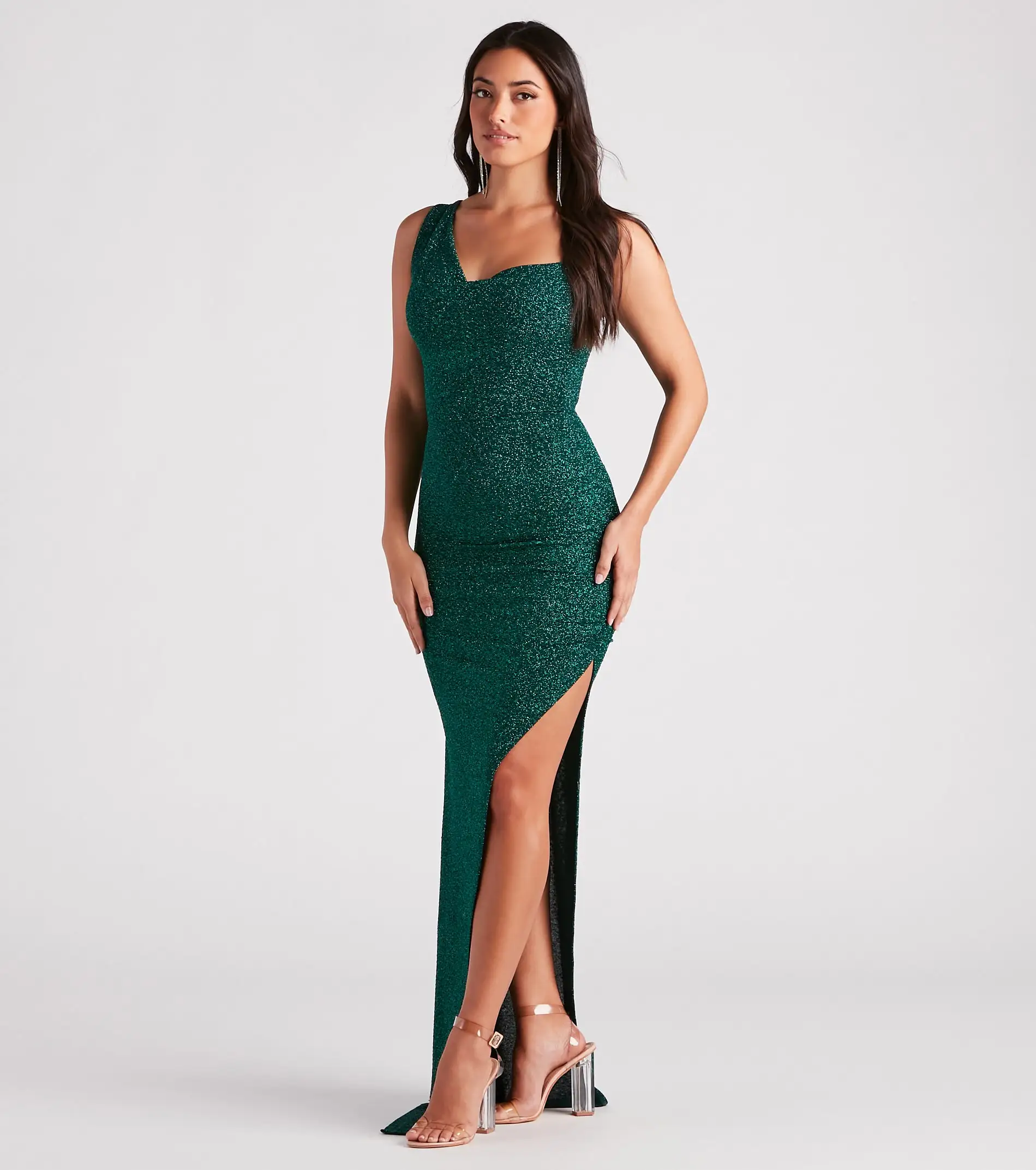 Windsor. Ever Formal High Slit Glitter Dress 17 Windsor. Ever Formal High Slit Glitter Dress - Image 15