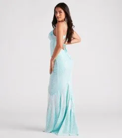 Windsor. Lyanna Formal Iridescent Sequin Mermaid Dress -Formal Dresses Online Shop 05002 7088 2