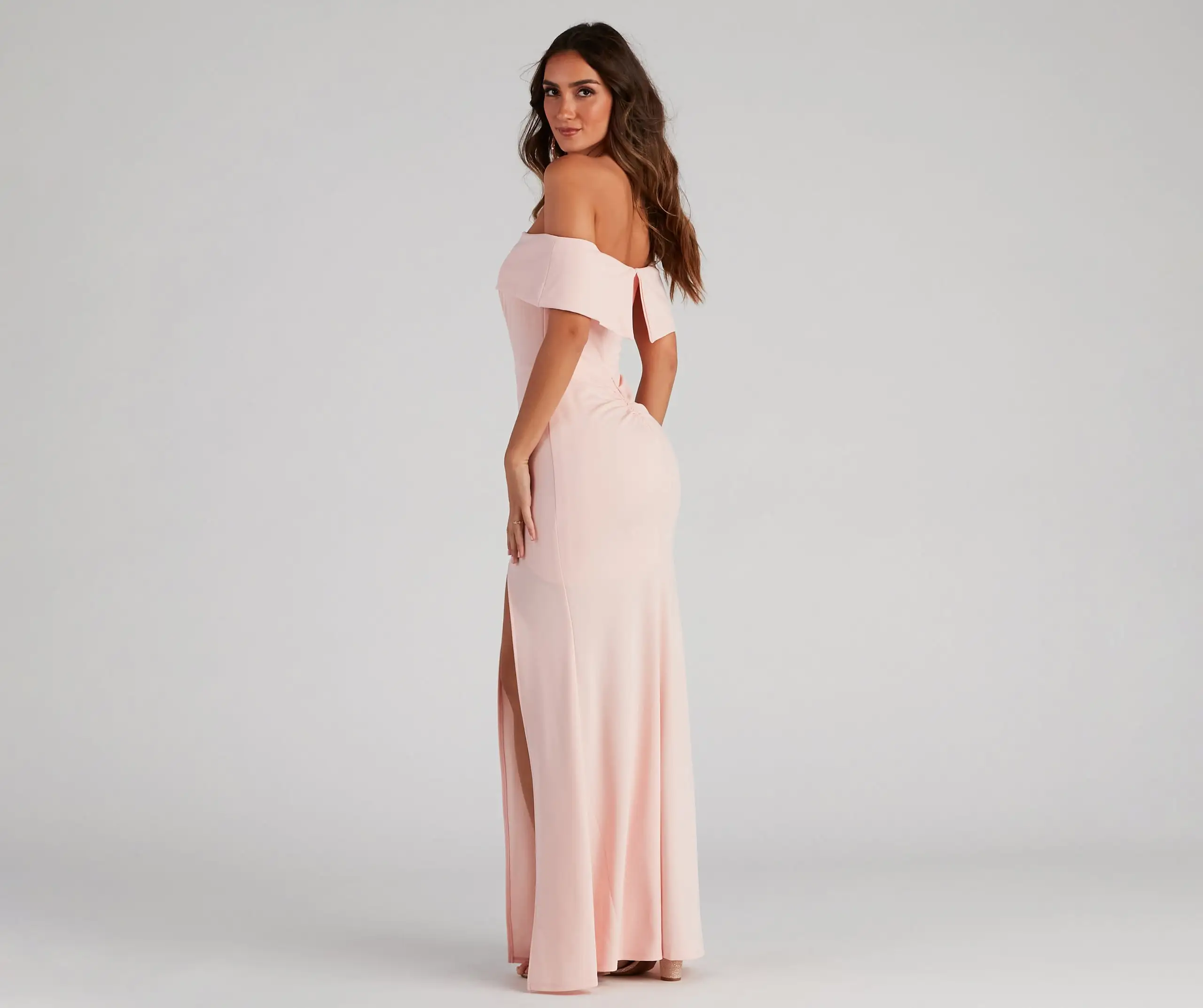 Windsor. Coralie Off Shoulder Front Slit Dress 4 Windsor. Coralie Off Shoulder Front Slit Dress - Image 2