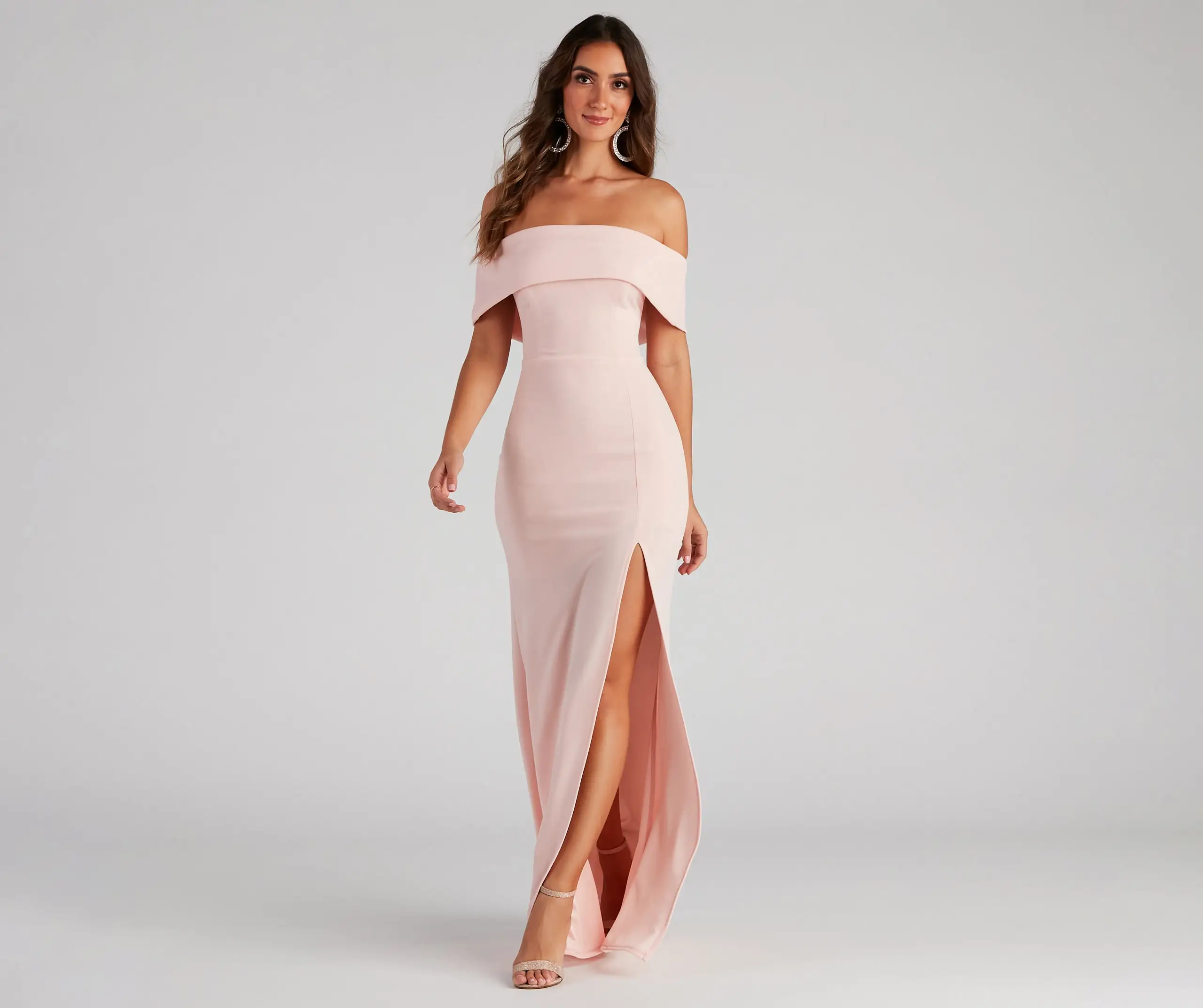 Windsor. Coralie Off Shoulder Front Slit Dress 5 Windsor. Coralie Off Shoulder Front Slit Dress - Image 3