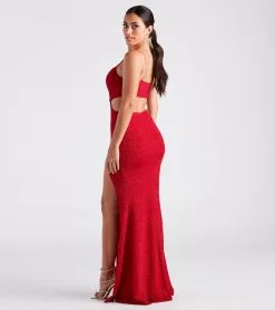 Windsor. Victoria Formal Glitter Long Dress -Formal Dresses Online Shop 05002 7190 2