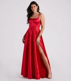 Windsor. Abby Floral Jacquard Ball Gown -Formal Dresses Online Shop 05002 7196 1