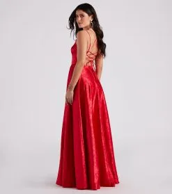 Windsor. Abby Floral Jacquard Ball Gown -Formal Dresses Online Shop 05002 7196 2