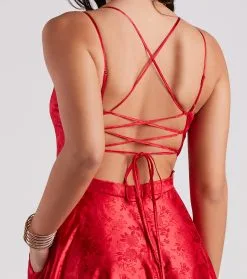 Windsor. Abby Floral Jacquard Ball Gown -Formal Dresses Online Shop 05002 7196 4