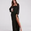 Windsor. Penny Formal Crepe Lace-Up Slit Dress 2 Windsor. Penny Formal Crepe Lace-Up Slit Dress -Formal Dresses Online Shop 05002 7206 3