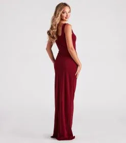Windsor. Savannah Formal Crepe Long Dress -Formal Dresses Online Shop 05002 7282 2