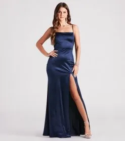 Windsor. Ilya Satin Backless Mermaid Dress -Formal Dresses Online Shop 05002 7402 1