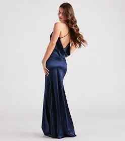 Windsor. Ilya Satin Backless Mermaid Dress -Formal Dresses Online Shop 05002 7402 2