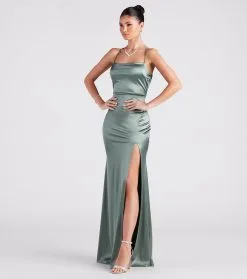 Windsor. Ilya Satin Backless Mermaid Dress -Formal Dresses Online Shop 05002 7495 3