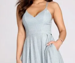 Windsor. Lisette Glitter Shine Pleated Ball Gown -Formal Dresses Online Shop 05004 0049 3 11e32771 acf6 42c5 a430 eeeb2fc4edb8