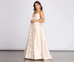 Windsor. Jessica Brocade Floral Ball Gown -Formal Dresses Online Shop 05004 0102 4 90a96138 b830 48d2 9e17 a1af8d0c96db