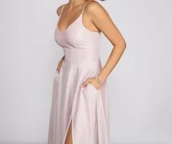 Windsor. Noelle Formal Woven Glitter Ball Gown -Formal Dresses Online Shop 05004 0123 4 0cdba907 b88e 4f37 8b9e 6fa9f1383a2b