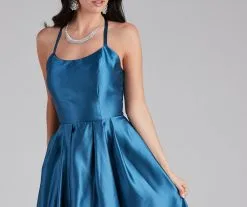 Windsor. Christine Sleeveless Satin Ball Gown -Formal Dresses Online Shop 05004 0128 3