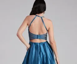 Windsor. Christine Sleeveless Satin Ball Gown -Formal Dresses Online Shop 05004 0128 4