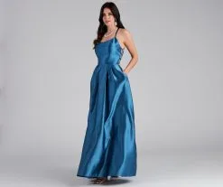 Windsor. Christine Sleeveless Satin Ball Gown -Formal Dresses Online Shop 05004 0128 5