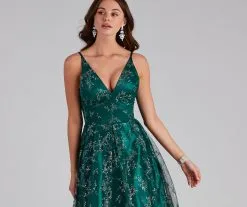Windsor. Kristin Formal Embroidered Glitter Ball Gown -Formal Dresses Online Shop 05004 0132 3