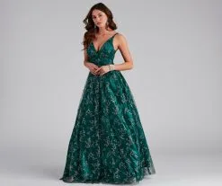 Windsor. Kristin Formal Embroidered Glitter Ball Gown -Formal Dresses Online Shop 05004 0132 4