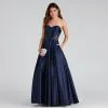 Windsor. Tinsley Embroidered Pleated Satin Ball Gown