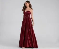 Windsor. Ellie Lace-Up Sequin Ball Gown -Formal Dresses Online Shop 05004 0138 3
