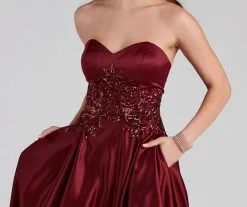 Windsor. Ellie Lace-Up Sequin Ball Gown -Formal Dresses Online Shop 05004 0138 4