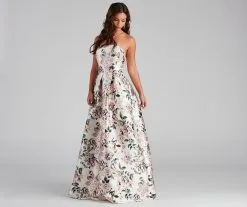 Windsor. Holland Strapless Floral Ball Gown -Formal Dresses Online Shop 05004 0143 3