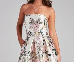 Windsor. Holland Strapless Floral Ball Gown -Formal Dresses Online Shop 05004 0143 4