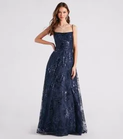 Windsor. Helga Sequin Embroidered A-Line Ball Gown