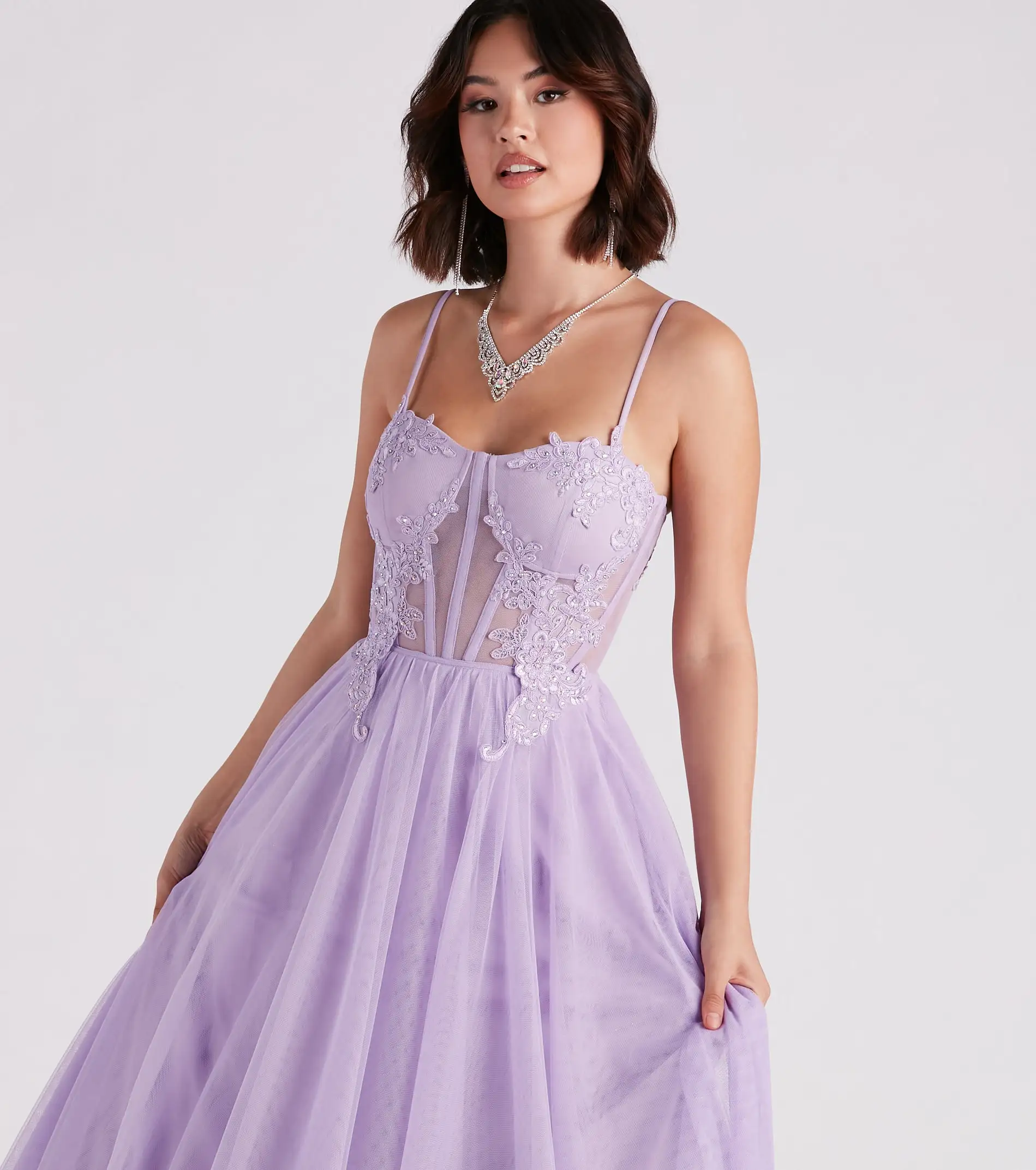 Windsor. Alexandra Rhinestone Embroidered Tulle Ball Gown 10 Windsor. Alexandra Rhinestone Embroidered Tulle Ball Gown - Image 8