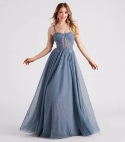 Windsor. Alexandra Rhinestone Embroidered Tulle Ball Gown 23 Windsor. Alexandra Rhinestone Embroidered Tulle Ball Gown -Formal Dresses Online Shop 05004 0179 1