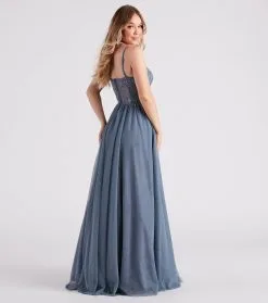 Windsor. Alexandra Rhinestone Embroidered Tulle Ball Gown 24 Windsor. Alexandra Rhinestone Embroidered Tulle Ball Gown -Formal Dresses Online Shop 05004 0179 2