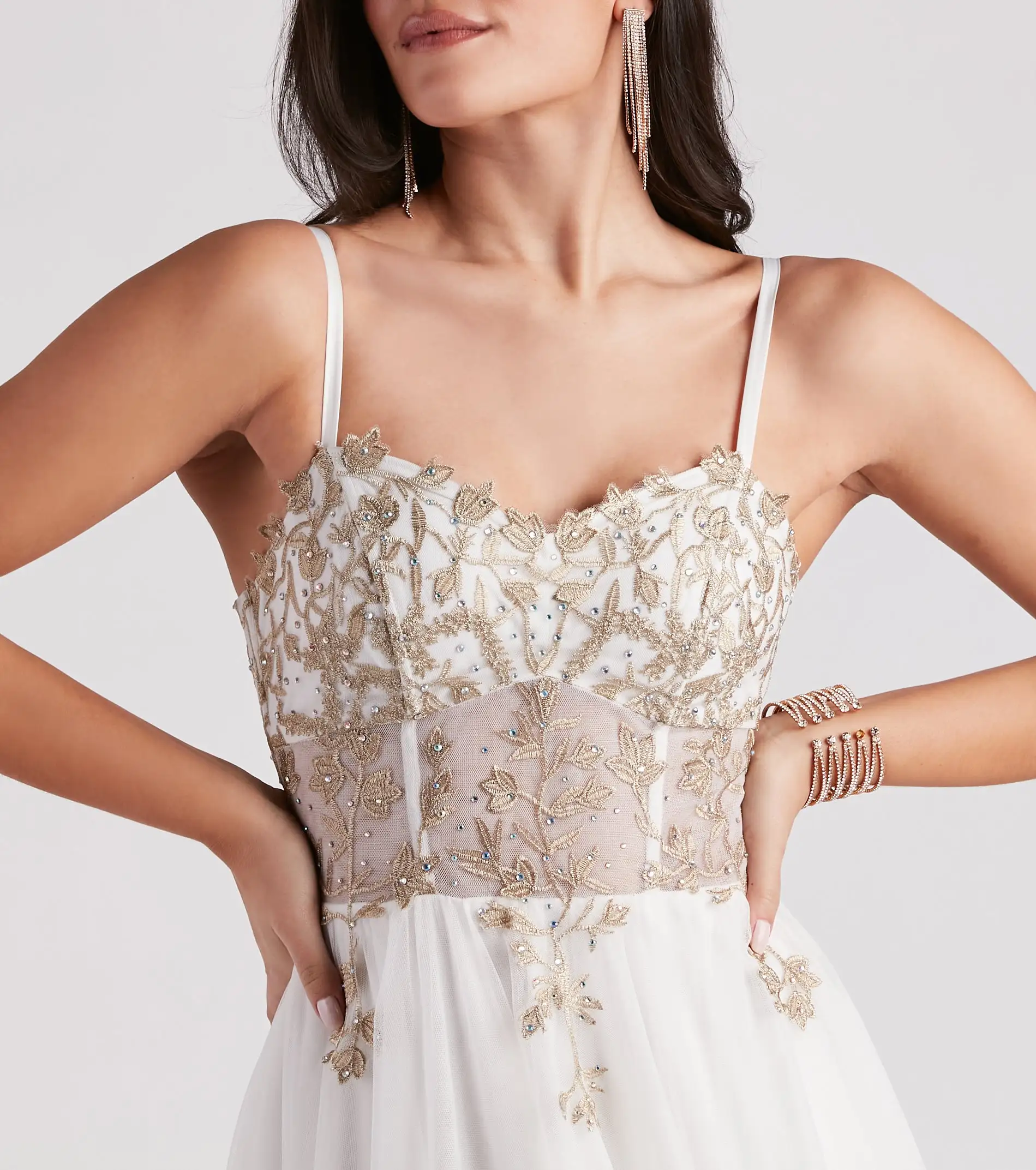 Windsor. Alexandra Rhinestone Embroidered Tulle Ball Gown 4 Windsor. Alexandra Rhinestone Embroidered Tulle Ball Gown - Image 2