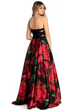 Windsor. Sariah Strapless Rose Ball Gown -Formal Dresses Online Shop 05004 0493 3