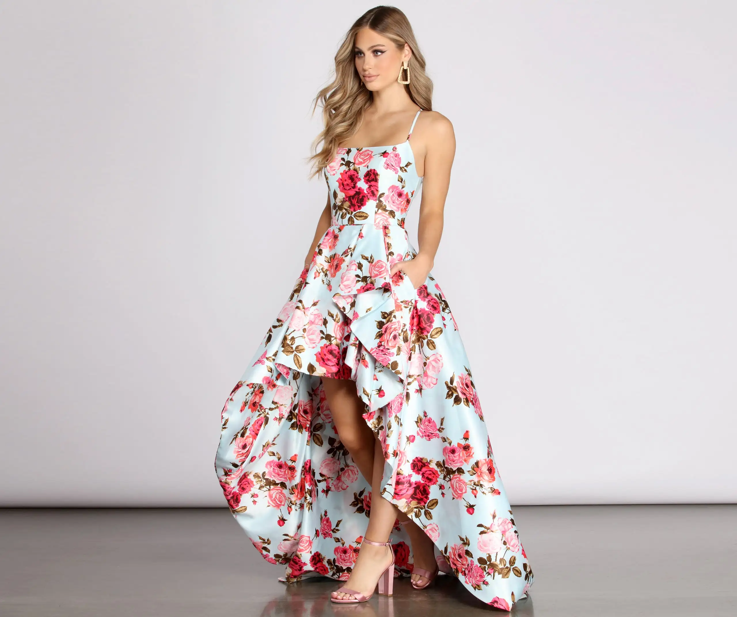 Windsor. Leanna Floral High Low Dress 5 Windsor. Leanna Floral High Low Dress - Image 3