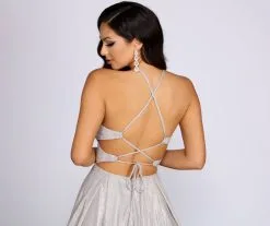 Windsor. Milana Glitter Shine High Neck Ball Gown -Formal Dresses Online Shop 05005 0055 4